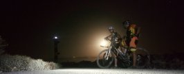 Ruta nocturna desde El Palmar al Medano en bicicleta de montaña