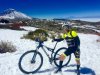 Rodando en  nieve con la bicicleta de montaña